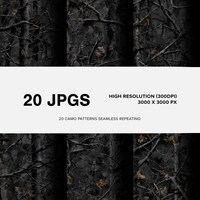 Realistic Tree Camo Patterns 15 Seamless (mountain): High-res, PNG/JPG ...