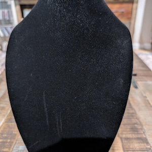 Black Velvet Necklace Display Mannequin: Jewelry Bust (11.81&quot; Tall