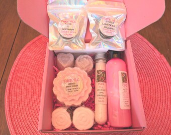 Handmade Self Care, Skincare, Natural Beauty Spa Gift Set, Aromatherapy