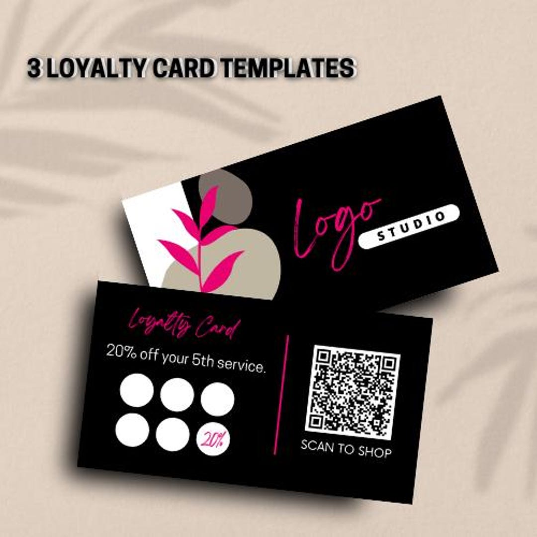 Editable Loyalty Card Template | Canva Design, Beauty Business (pack of ...