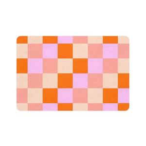 Colorful Geometric Pet Food Mat: Non-Slip Dog & Cat Feeding Tray