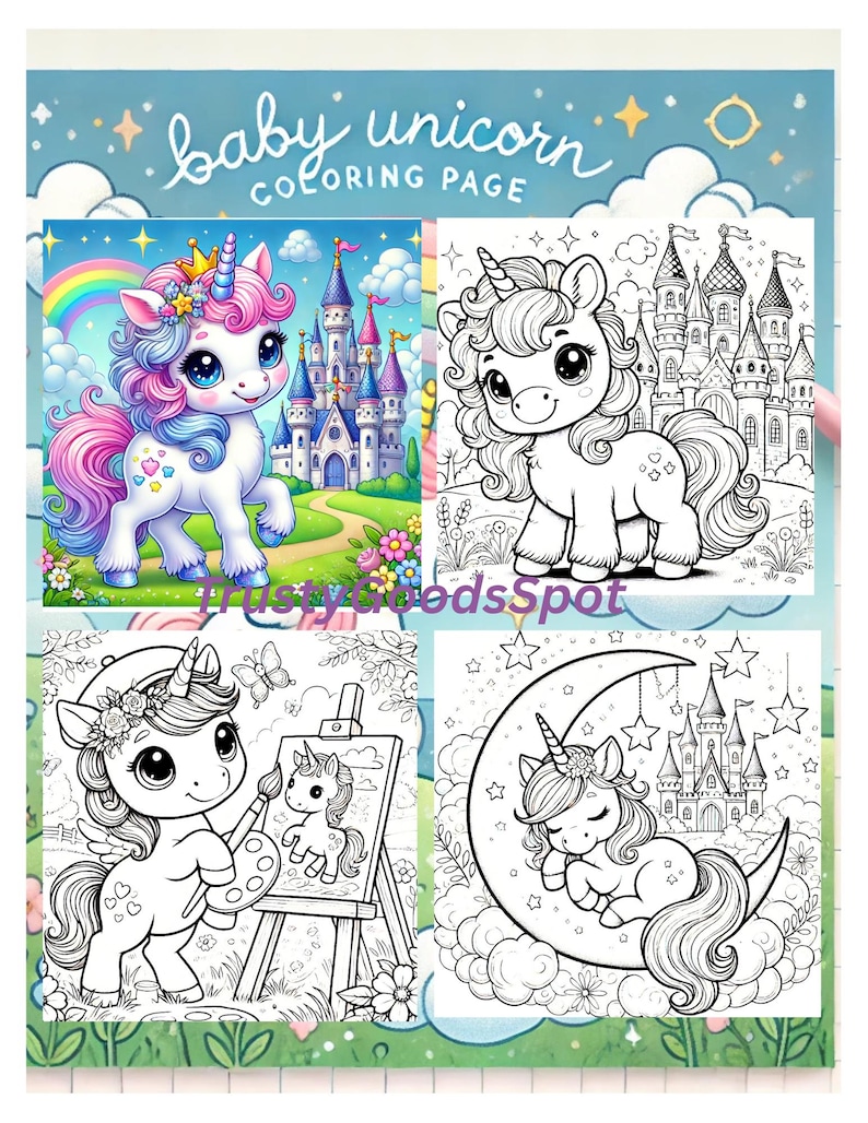 Baby Unicorn Coloring Pages 44 Coloring Pages | Kids Printable Coloring ...