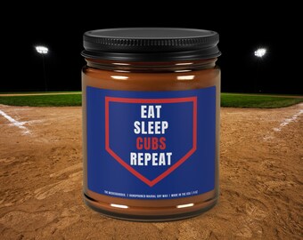 Cubs Baseball Candle | Chicago Cubs Candle | Gift for Him | Game Day Decor | Funny Cubs MLB Fan | Housewarming Sports