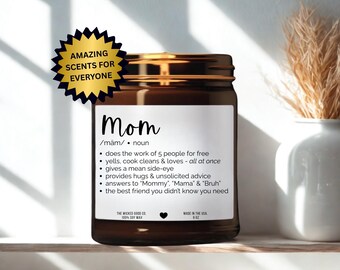 Mom Does The Work Of 5 People For Free Candle | Funny Mom Candle | Mothers Day Gift | Best Friend Candle | Birthday Gift Mom | Soy Candle