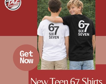 6 7 Teen Meme T-Shirt – Funny Kids Tee - 67