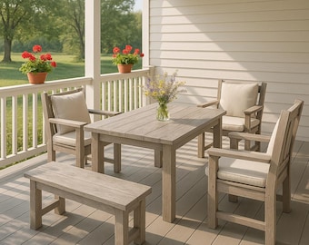 DIY-Terrassenmöbel-Pläne: Bau dir deinen eigenen Tisch, Sitzbank & Stühle (PDF-Anleitung)