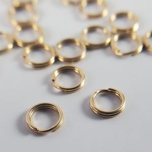 14K Gold Filled 5mm Split Rings, Double Loop Jump Rings, Gold Findings Jewelry Making