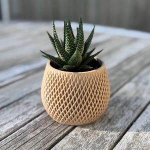Jardinière en nid d&#39;abeille en PLA : cache-pot moderne imprimé en 3D - Décoration d&#39;intérieur respectueuse de l&#39;environnement