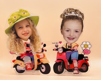 Adorno personalizado de doble cabeza oscilante con energía solar y a batería — Compañeros personalizados para el salpicadero