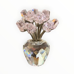 Swarovski Crystal Rose Vase - Etsy