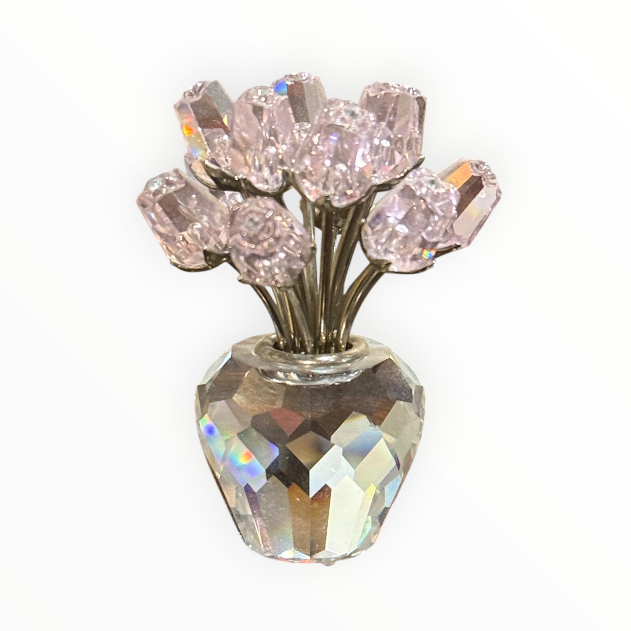 Swarovski Crystal Rose Vase - Etsy