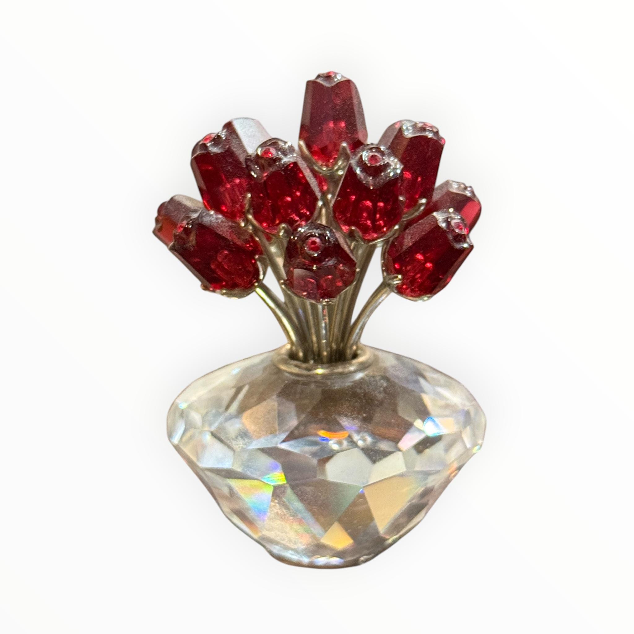 Swarovski Crystal Rose Vase - Etsy