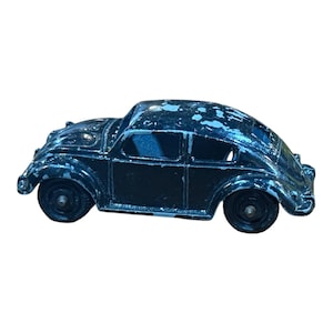 Antique Vintage Tootsie Toy Diecast Blue VW Volkswagen Beetle Bug