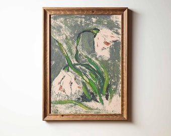 Vintage Botanical Spring Flowers Art Print | Cottagecore Garden Floral Home Wall Decor  | Framed/Unframed Wall Art