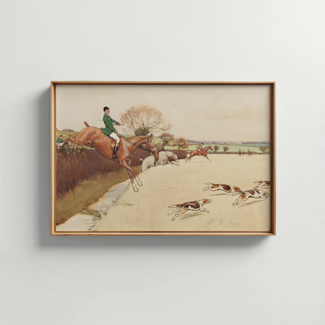 Vintage Equestrian Fox Hunting Fine Art | Classic English Countryside ...