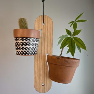 Vertical Plant Hanger | Birch/Oak Plywood Double Pot Holder