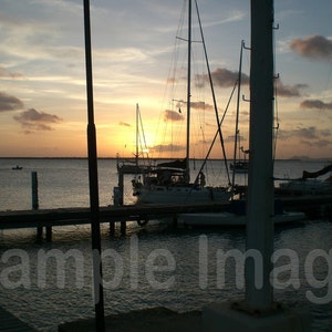 Bonaire 2007 - sunset from the marina