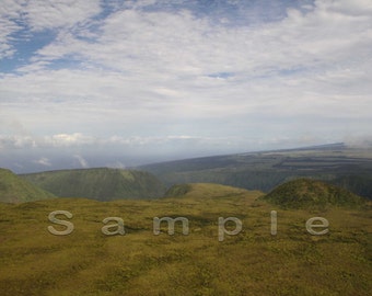 Big Island Hawaii - volcanic mountains and valleys of the Kohala Coast (2 views)