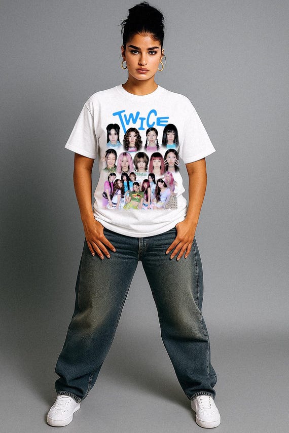 Inspired by Twice PNG Design, Retro 90s Vintage Bootleg Tee, 300