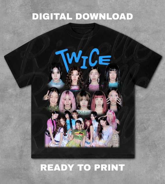 Inspired by Twice PNG Design, Retro 90s Vintage Bootleg Tee, 300