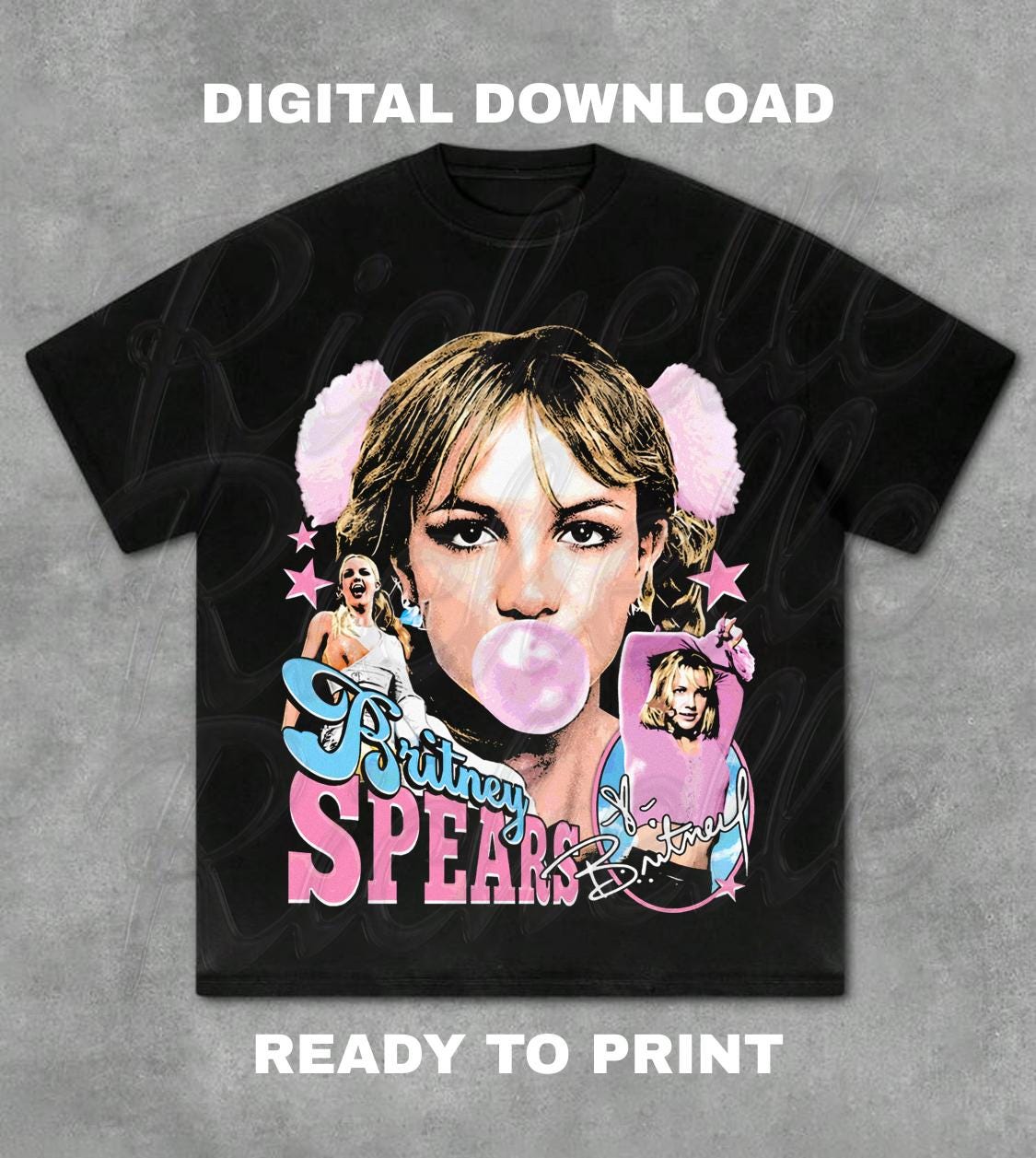 Britney Spears Vintage Tee Design, Retro 90s Bootleg (digital File