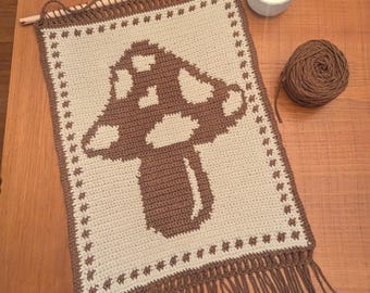 Crochet Pattern- Mushroom Tapestry