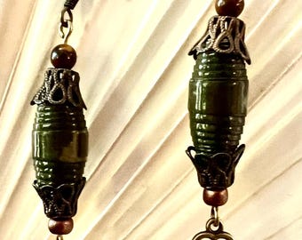 Chandelier Paper Bead Earrings for Her