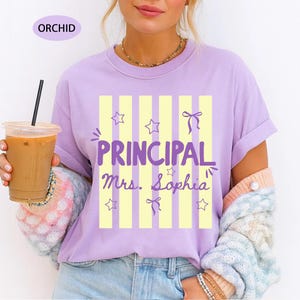 Custom School Staff Shirt: Personalized School Nurse, Principal, Counselor Tee, Stripes Shirt Gift For School Staff, Back To School Gift image 12