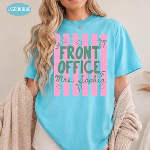 Custom School Staff Shirt: Personalized School Nurse, Principal, Counselor Tee, Stripes Shirt Gift For School Staff, Back To School Gift image 6