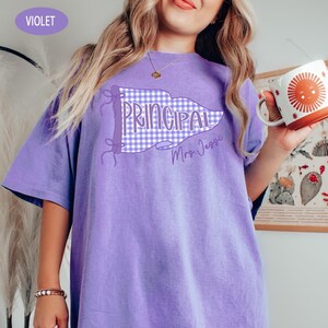 School Staff Shirt, Personalized Teacher Pennant Tee, Back to School Custom Name Shirt, School Office Crew, Spirit Shirt image 7
