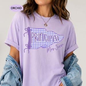 School Staff Shirt, Personalized Teacher Pennant Tee, Back to School Custom Name Shirt, School Office Crew, Spirit Shirt image 10