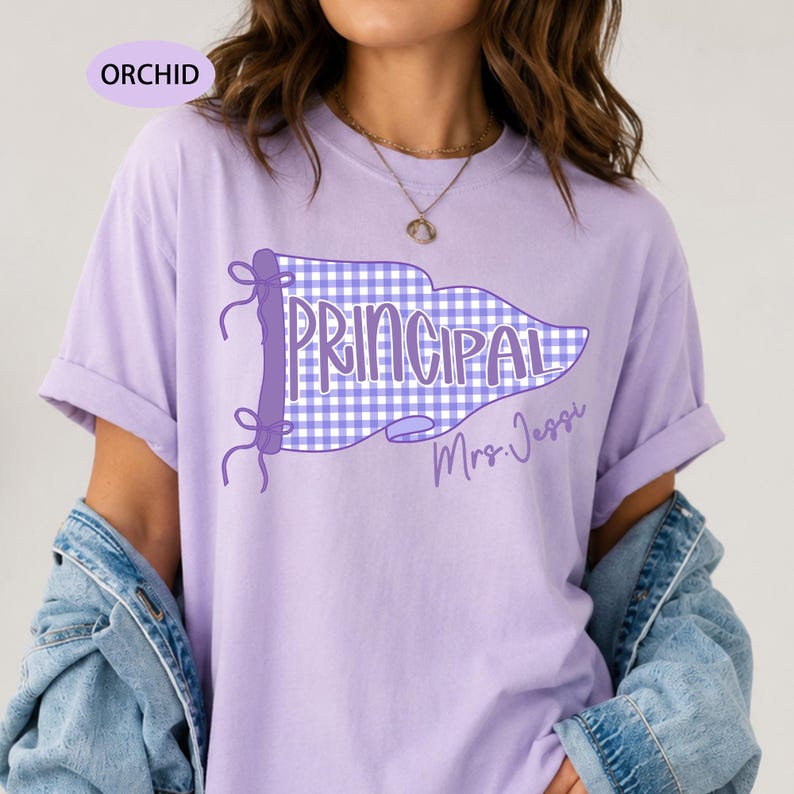 School Staff Shirt, Personalized Teacher Pennant Tee, Back to School Custom Name Shirt, School Office Crew, Spirit Shirt image 10