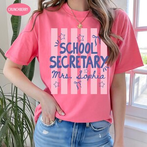 Custom School Staff Shirt: Personalized School Nurse, Principal, Counselor Tee, Stripes Shirt Gift For School Staff, Back To School Gift image 11