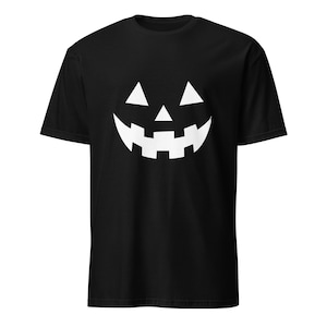 ジャック・オー・ランタンTシャツ：クラシックなカボチャの顔、ハロウィンコスチューム