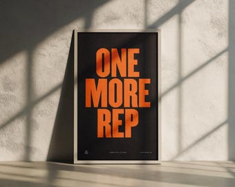 One More Rep - Home Gym Poster