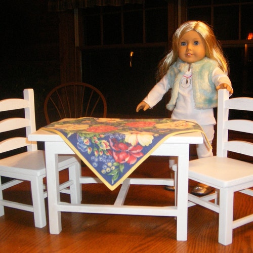 Table and Chair Set for 18 Inch Doll Etsy
