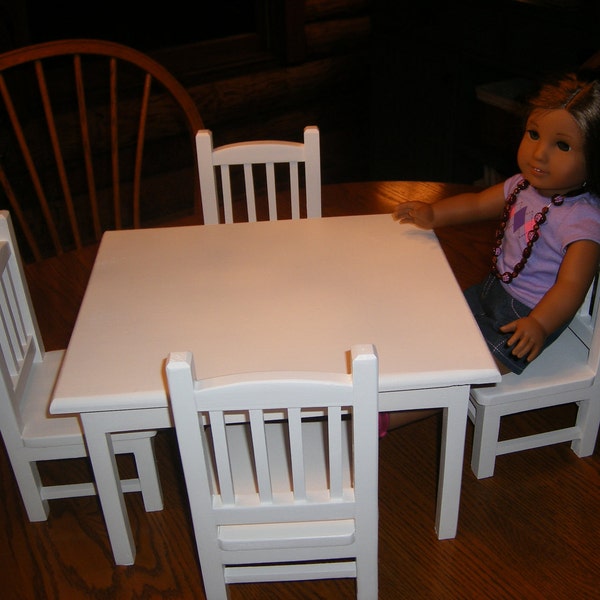 Table with 4 Chairs Set for 18 inch Doll (not available for Christmas delivery)