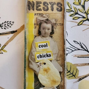 Sassy Handmade. funny BURNING BRIDGES lights the way original OOAK glass slide 1x3 pendant necklace with soldered sides