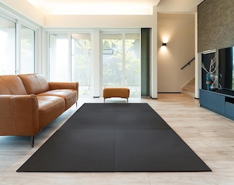 Unità di tappeti tatami / Pavimento giapponese fatto a mano, nero