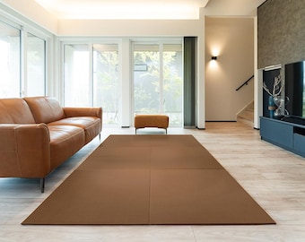 Unità di tappetini Tatami / Pavimento giapponese marrone scuro, carta washi flessibile