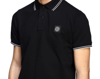 Stone Island klassiek poloshirt (zwart)