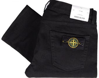 Schwarze Vintage Jeans von Stone Island
