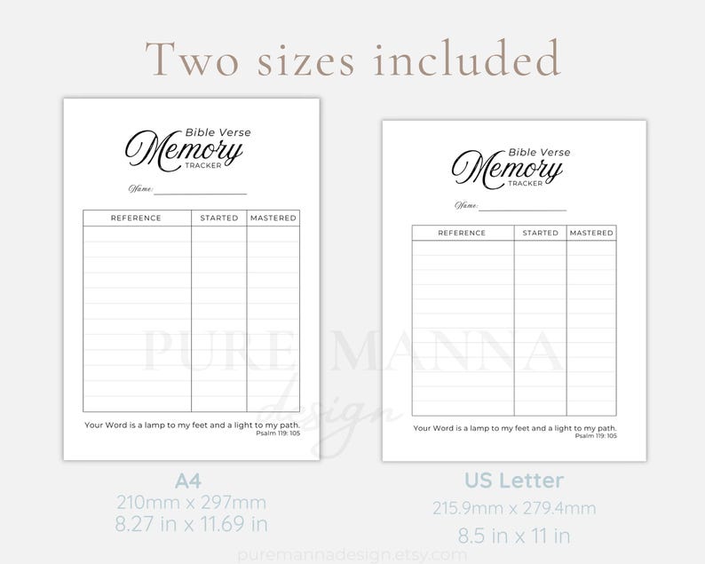 Printable Bible Verse Memory Tracker | Track Bible References & Mastery ...