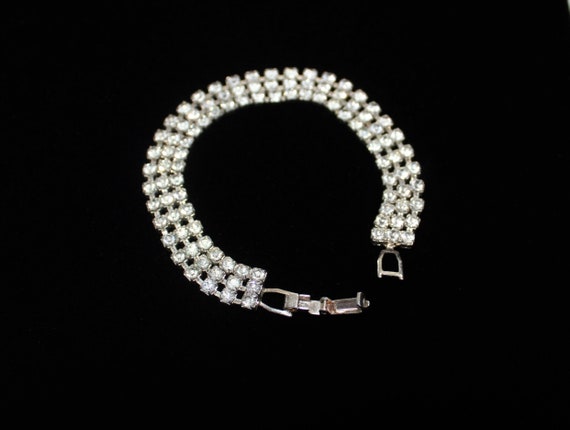 Vintage Rhinestone Tennis Bracelet - image 2