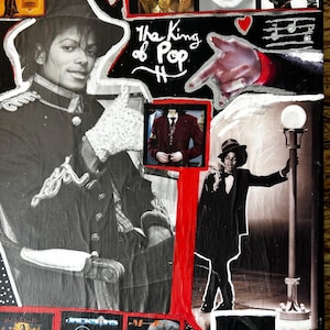 Michael Jackson Collage Wall Art Handmade