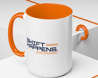 Taza de café "Shift Happens": regalo divertido para los amantes de los coches
