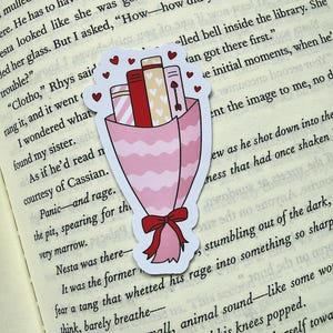 Pegatina de San Valentín para amantes de los libros / Pegatina de lectura acogedora / Pegatina de San Valentín bonita / Regalo acogedor para amantes de los libros / Papelería para amantes de los libros / Lectura