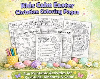 Christian Easter Coloring Pages | Mindfulness Bible Activity (Digital Download)