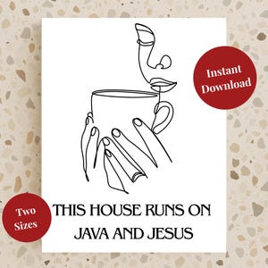 Java and Jesus Printable Wall Art 11x14 & 8.5x11 Instant Download