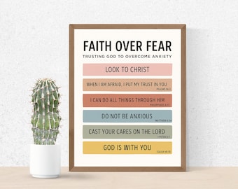 Faith Over Fear Scripture Print: Bible Verse Stack for Anxiety (PDF + JPG)